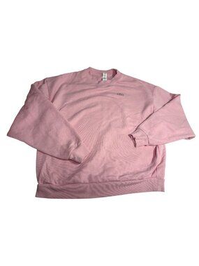 ALO Yoga Accolade Crew Neck Pullover in Sweet Pink